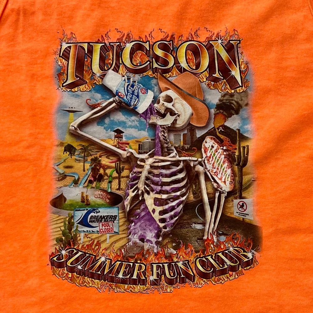 CREAM ‘Tucson Summer Fun Club’ orange tank top men’s medium